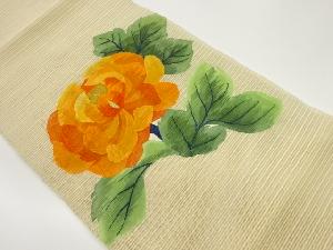 絽綴れ花模様織出し名古屋帯